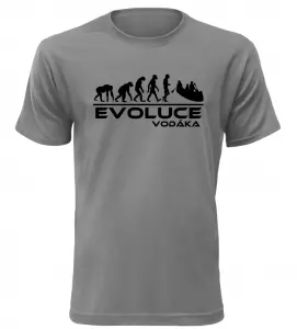 Pánské tričko evoluce vodáka šedé