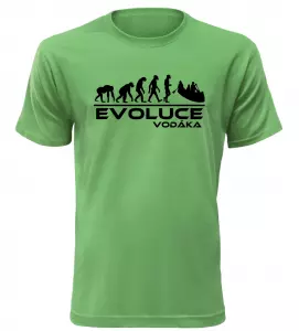 Pánské tričko evoluce vodáka zelené
