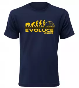 Pánské tričko evoluce řidiče navy