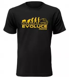 Pánské tričko evoluce řidiče černé