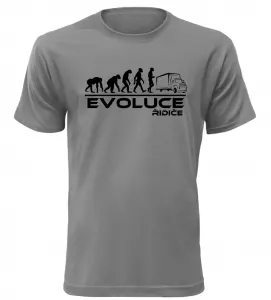 Pánské tričko evoluce řidiče šedé