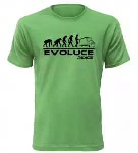 Pánské tričko evoluce řidiče zelené