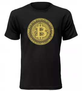 Pánské tričko Bitcoin Digital černé