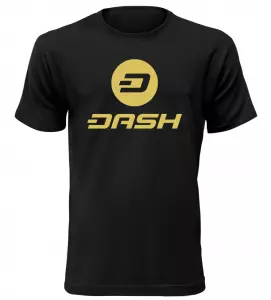 Pánské tričko s kryptoměnou Dash černé