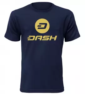 Pánské tričko s kryptoměnou Dash navy