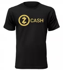 Pánské tričko s kryptoměnou Zcash černé