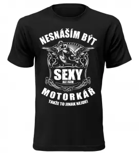 Pánské motorkářské tričko nesnáším být sexy černé