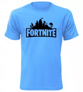 Herní tričko Fortnite azurové