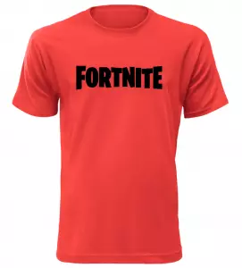 Herní tričko s nápisem Fortnite červené