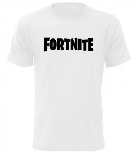 Herní tričko s nápisem Fortnite bílé