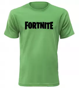 Herní tričko s nápisem Fortnite zelené