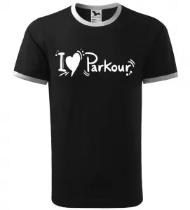 Pánské tričko I love Parkour černé