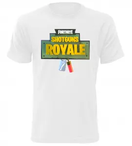 Herní tričko Fortnite Shotguns Royale bílé