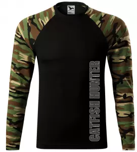 Pánské tričko pro rybáře Catfish Hunter hnědá camouflage