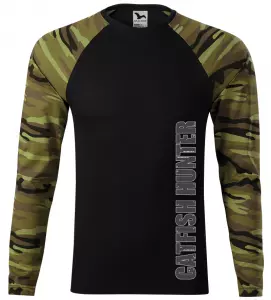 Pánské tričko pro rybáře Catfish Hunter zelená camouflage