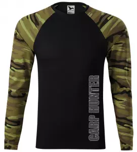 Pánské tričko pro rybáře Carp Hunter zelená camouflage