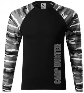 Pánské tričko pro rybáře Carp Hunter šedá camouflage