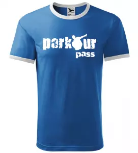 Pánské a dětské tričko Parkour pass azurové