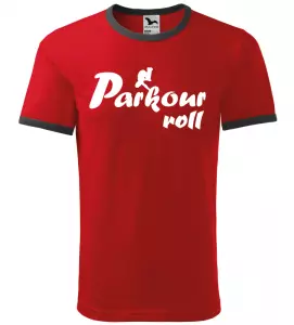 Pánské a dětské tričko Parkour roll červené