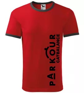 Pánské tričko Parkour catbalance červené