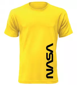 Pánské tričko s nápisem NASA žluté