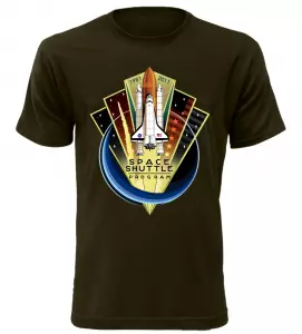 Pánské tričko s raketoplánem military