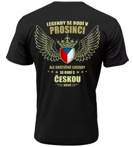 Pánské tričko zrození legendy v Prosinci černé