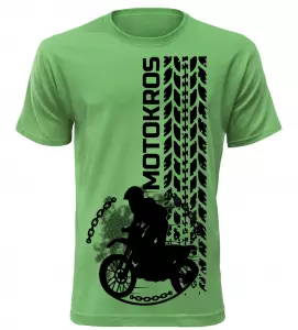 Pánské tričko Motokros zelené