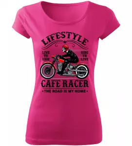 Dámské motorkářské tričko Lifestyle růžové
