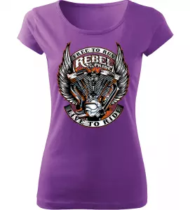 Dámské motorkářské tričko Rebel fialové