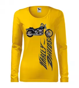 Dámské tričko Harley Davidson s dlouhým rukávem žluté