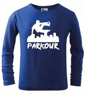 Dětské tričko Parkour originál s dlouhým rukávem modré