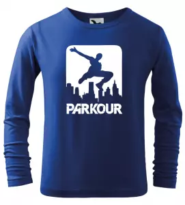 Dětské tričko Parkour city s dlouhým rukávem modré