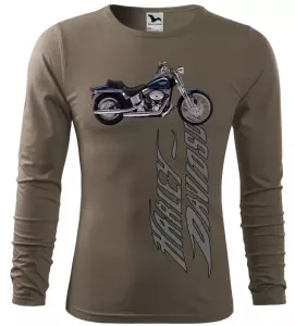 Pánské tričko s dlouhým rukávem Harley Davidson army