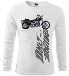 Pánské tričko s dlouhým rukávem Harley Davidson bílé