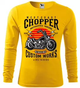 Pánské tričko Westcoast Chopper žluté long