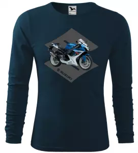 Pánské motorkářské tričko Suzuki navy long