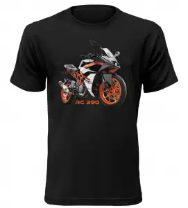 Pánské tričko s motorkou KTM RC 390 černé