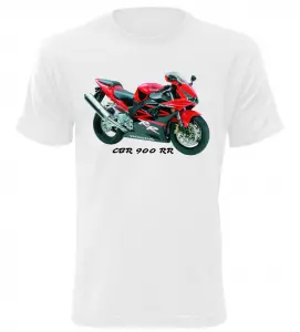 Pánské tričko s motorkou Honda CBR 900 RR bílé
