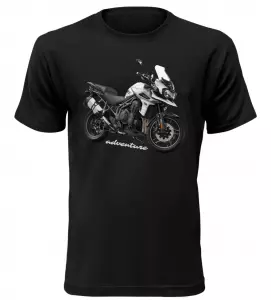 Pánské tričko s motorkou Triumph Adventure černé