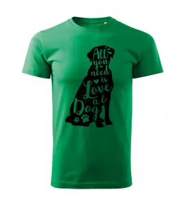 Pánské tričko miluji svého psa zelené