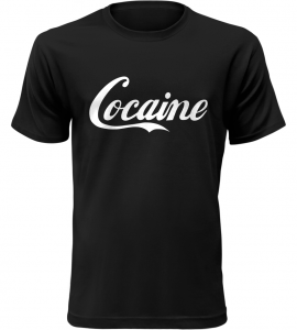 Pánské vtipné tričko Cocaine černé