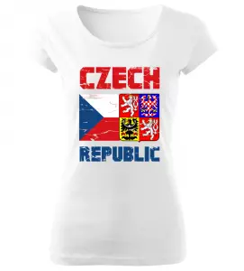 Dámské tričko Czech Republic bílé