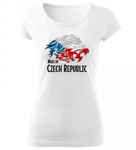 Dámské tričko Made In Czech Republic bílé