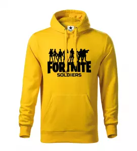 Pánská mikina cape Fortnite Soldiers žlutá