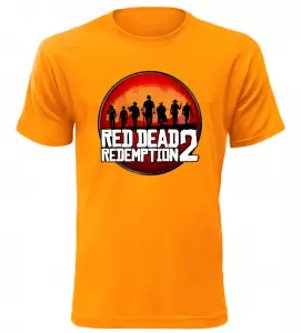 Tričko pro hráče Red Dead Redemption 2 oranžové