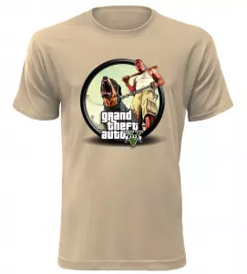 Tričko pro hráče GTA 5 pískové