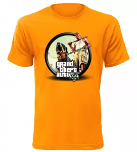 Tričko pro hráče GTA 5 oranžové