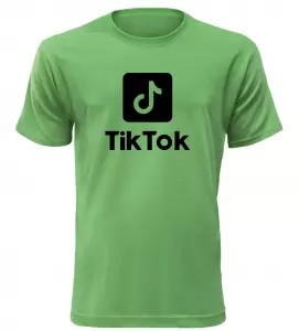 Pánské tričko s motivem Tik Tok zelené
