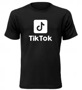 Dětské tričko s motivem Tik Tok černé